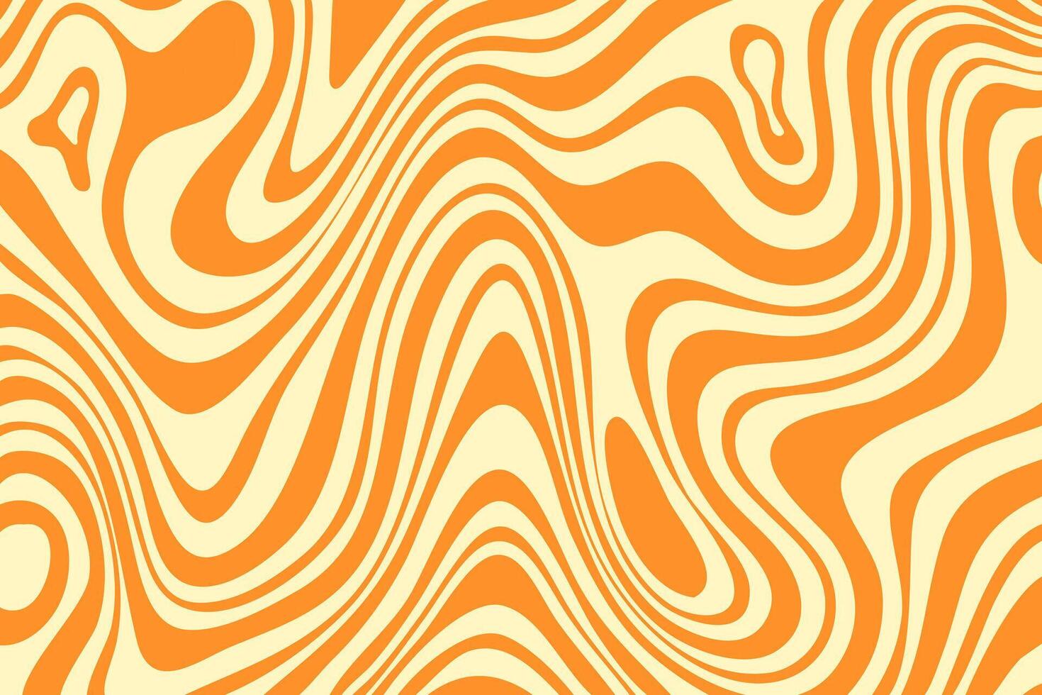 Caramel pattern with wavy curved lines. Abstract candy background with liquid chocolate texture vector