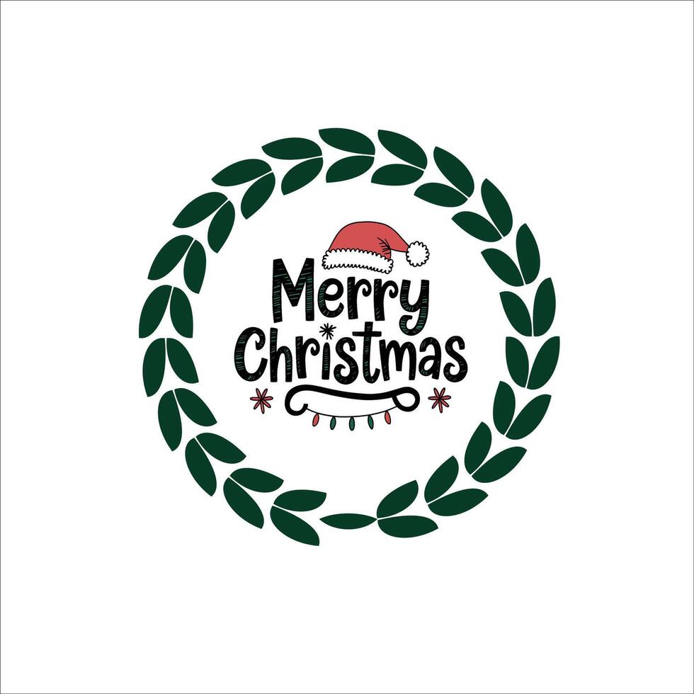 Whimsical Christmas Trees with Festive Typography vector