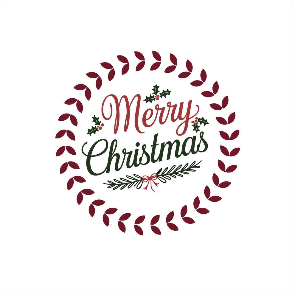 Christmas Card Design Pastel Trees Elegant Script vector