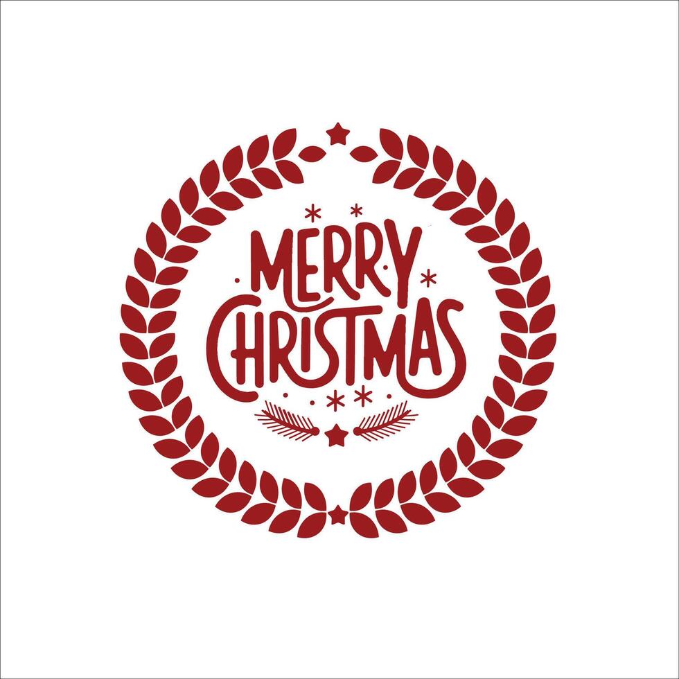 Merry Christmas Pastel Trees and Snowflakes Design vector