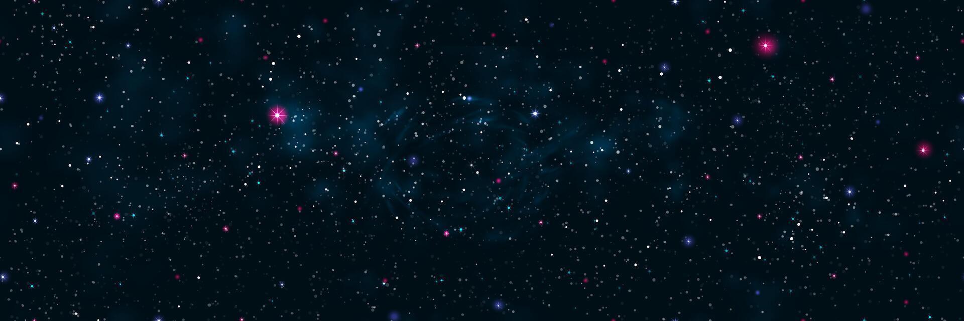Sky Galaxy,Cloud with Nebula and Stars at Dark Night Background,Seamless Pattern Universe filled with Starry in Dark Blue Sky,Beautiful Nature Star field with Milky Way,Horizon banner cosmos,stardust vector