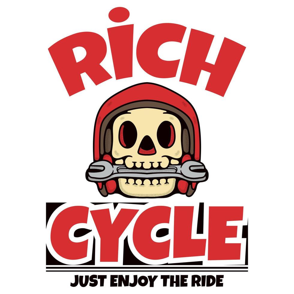 Rich Cycle Just Enjoy The Ride vector