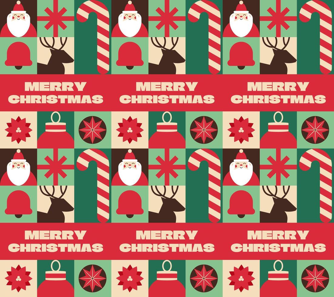 Christmas modern minimalist geometric seampless pattern vector