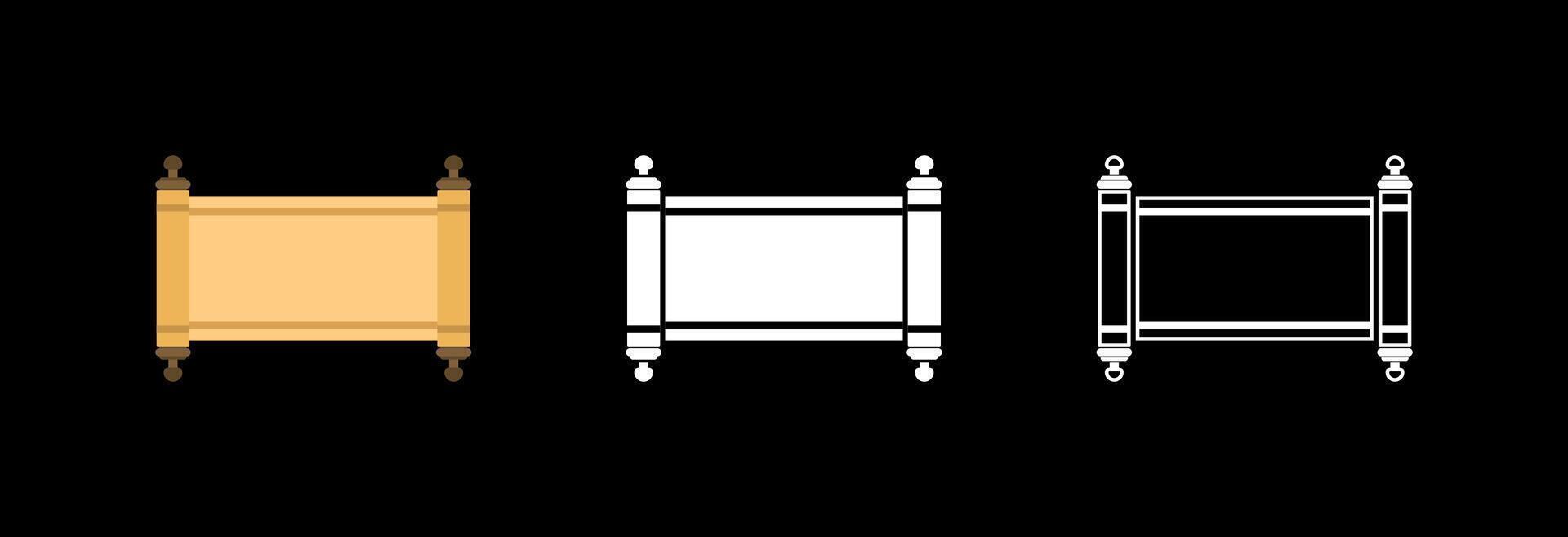Torah scroll icon. vector