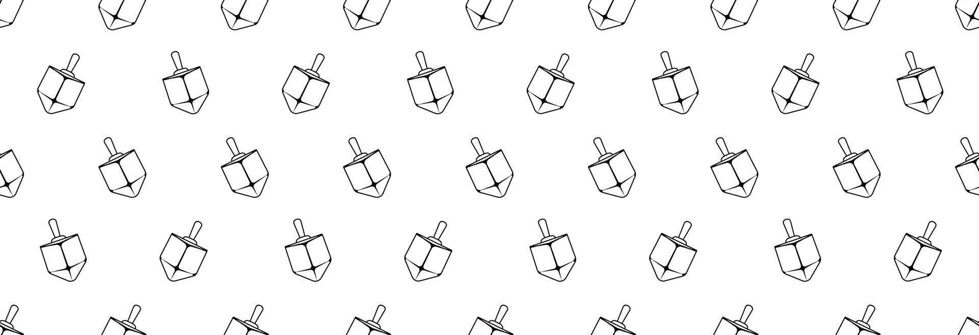 Dreidel seamless banner. vector