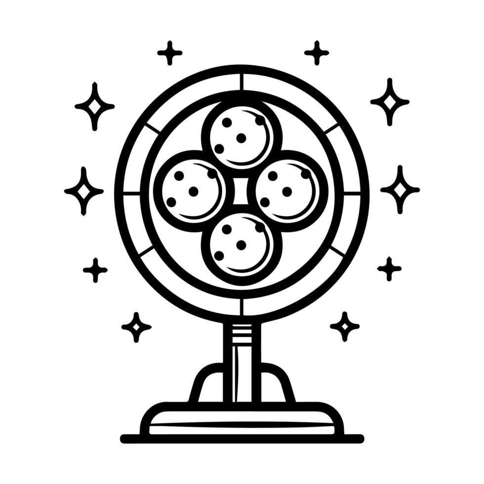 lottery icon or modern line symbol. line art and icon design with bold outline. Black and white Pixel Perfect minimalistic symbol isolated white background. Silhouette simple thin sign vector