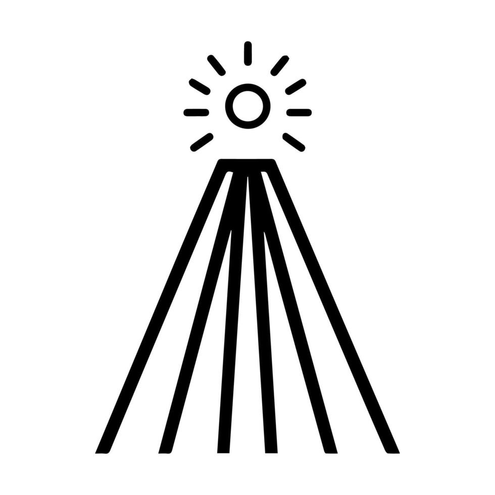 beam icon or modern line symbol. line art and icon design with bold outline. Black and white Pixel Perfect minimalistic symbol isolated white background. Silhouette simple thin sign vector