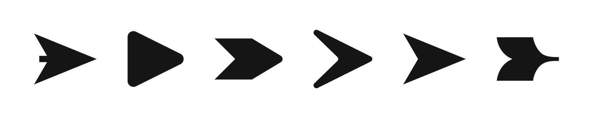 Arrows flat icons. Flat arrow icon set. vector