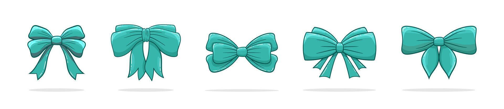 Bowtie icon set vector