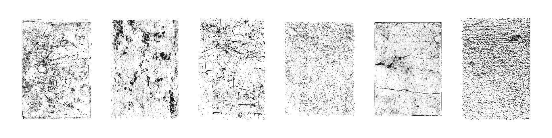 Grunge texture set. Rough grunge textures in different patterns vector