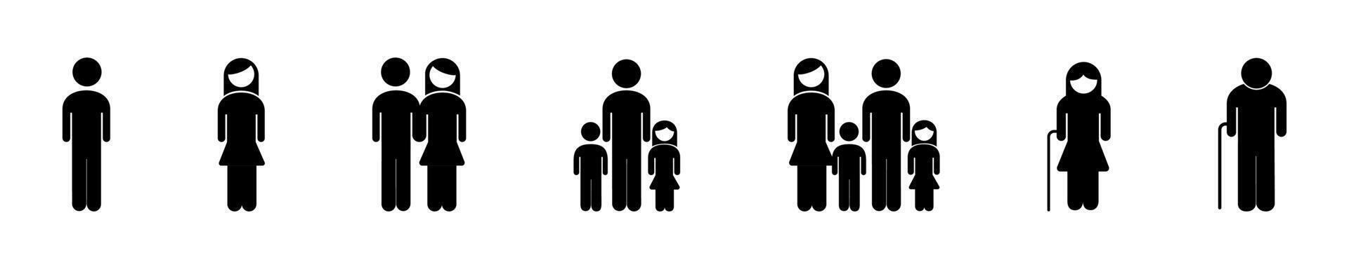 Family icon set vector