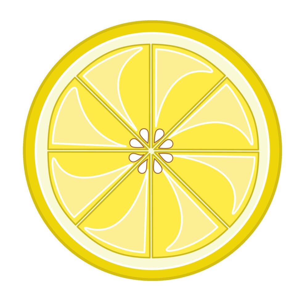 Lemon fruit slices illustration vector