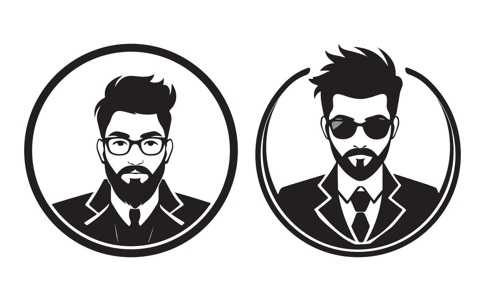 Hipster and Trendy Gentleman Icons for Digital Use vector