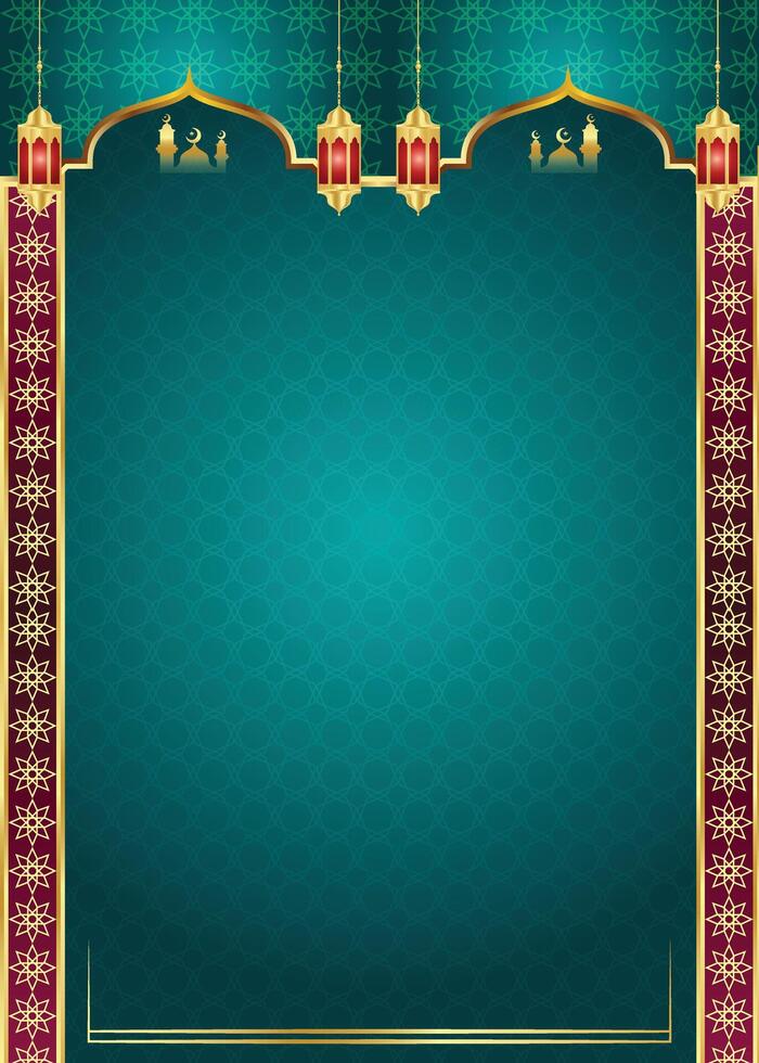 Arabesuqe luxury islamic frame transparent background for islami festival milad un nabi or ramadan kareem vector