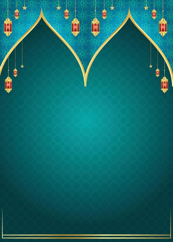 Golden islamic pattern for holiday design with ramadan kareem ramadhan arabesque lantern eid al fitr milad un nabi mubarak vector