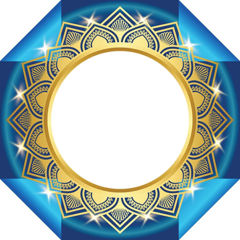 Vintage luxury golden mandala arabesque islamic pattern for ramadan wedding invitation vector