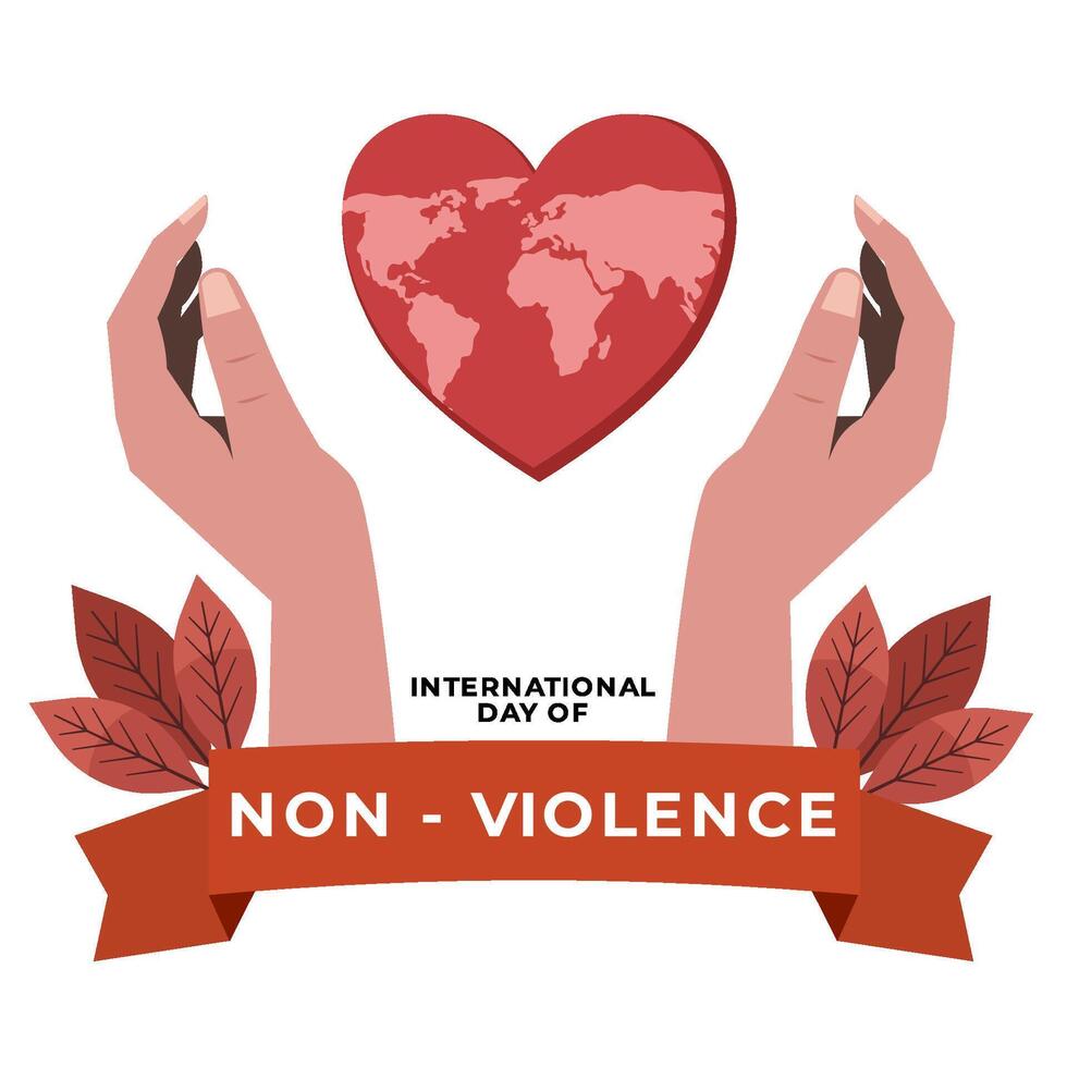 International non violence day vector