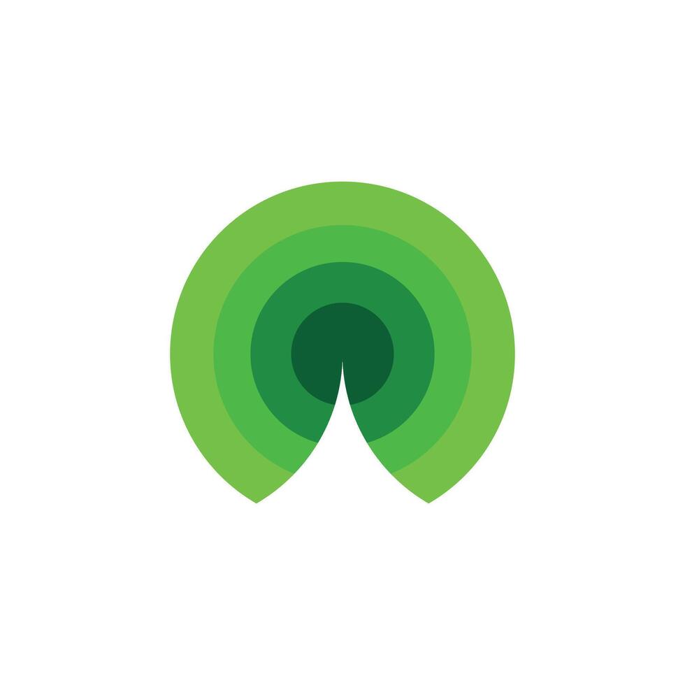 Logo green wave signal arrow with blank background vector
