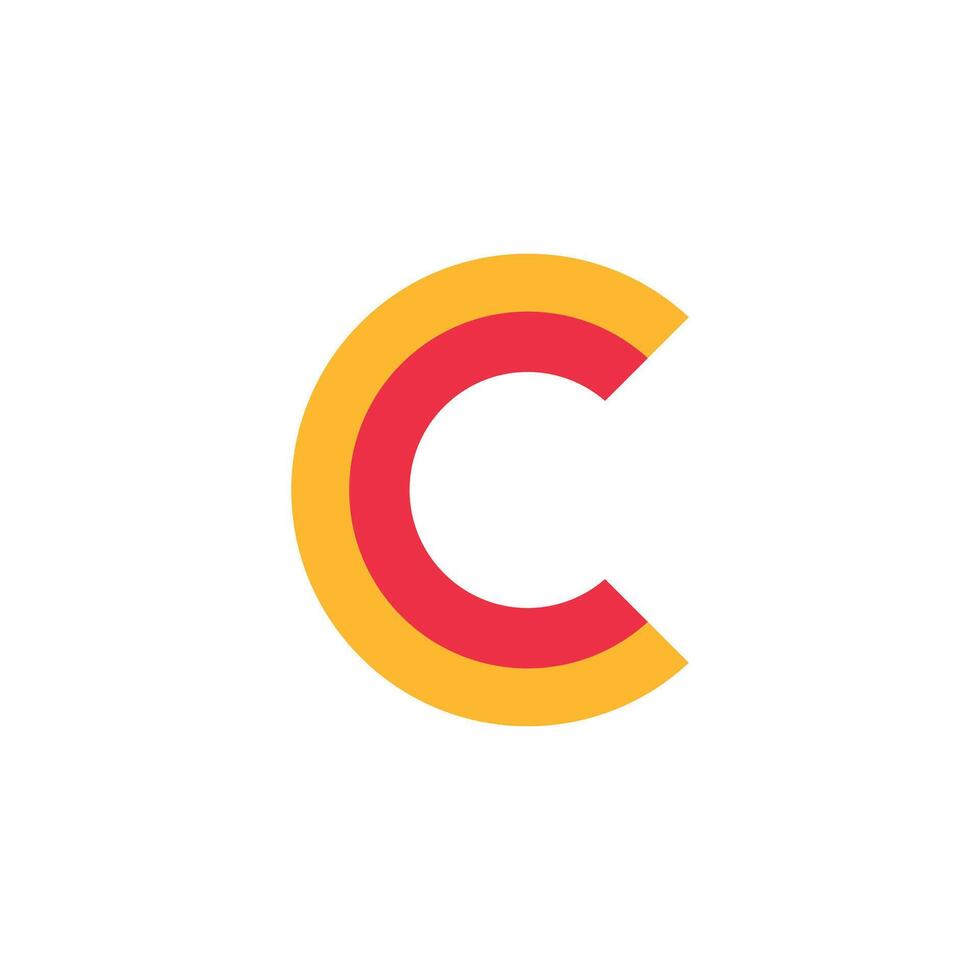 Logo letter C unique design with blank background vector
