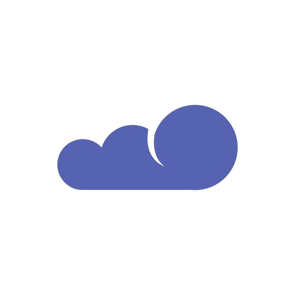 Logo cloud blue unique design with blank background vector