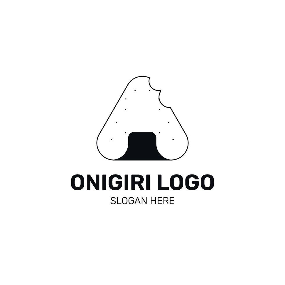 Onigiri logo, Japanese identity, minimalist Onigiri logo vector