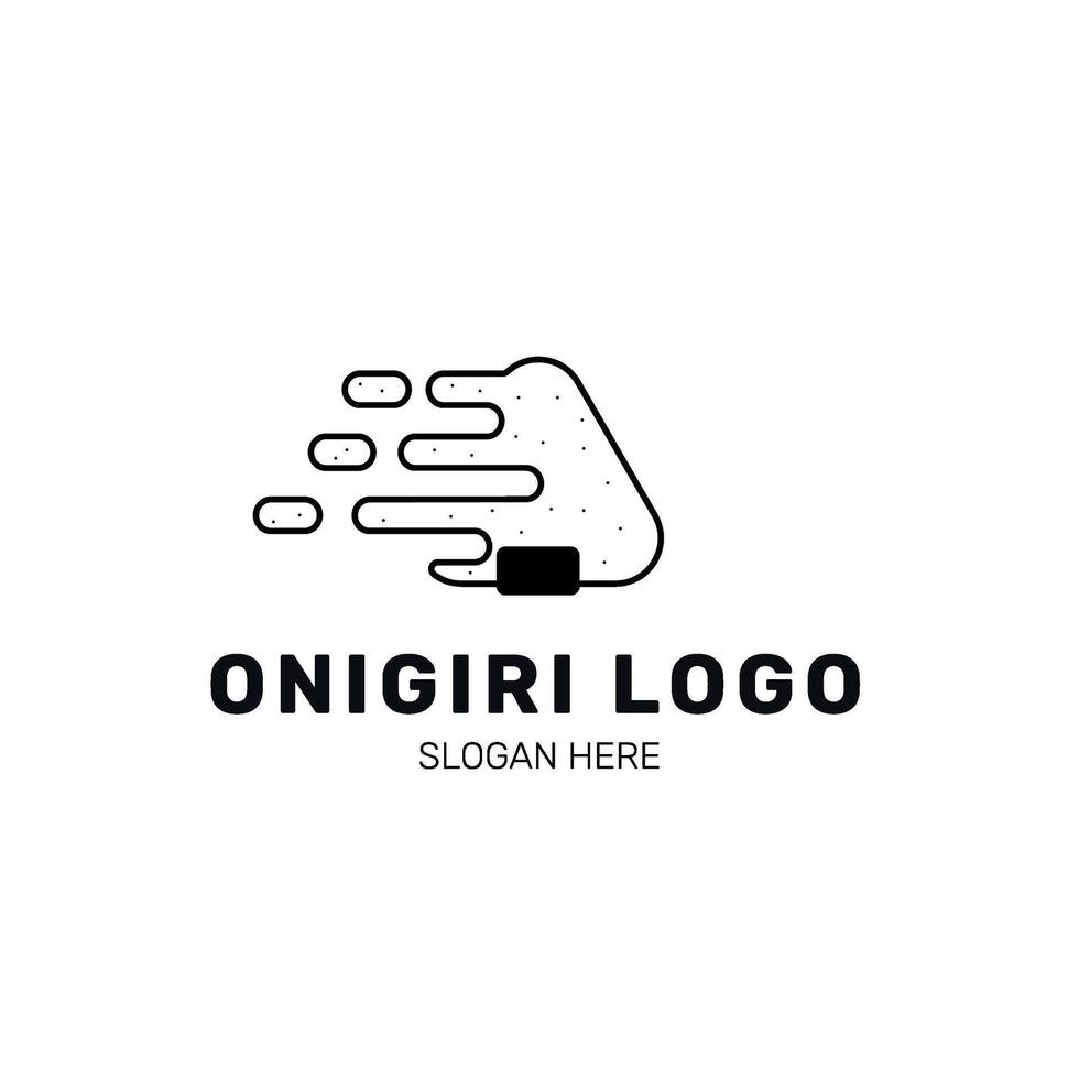 Onigiri visual, Japanese culture, oriental concept vector