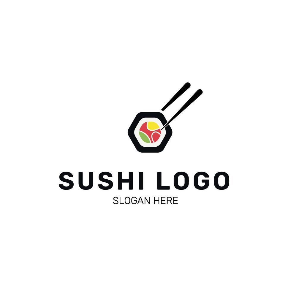Contemporary Sushi Logo Design vector