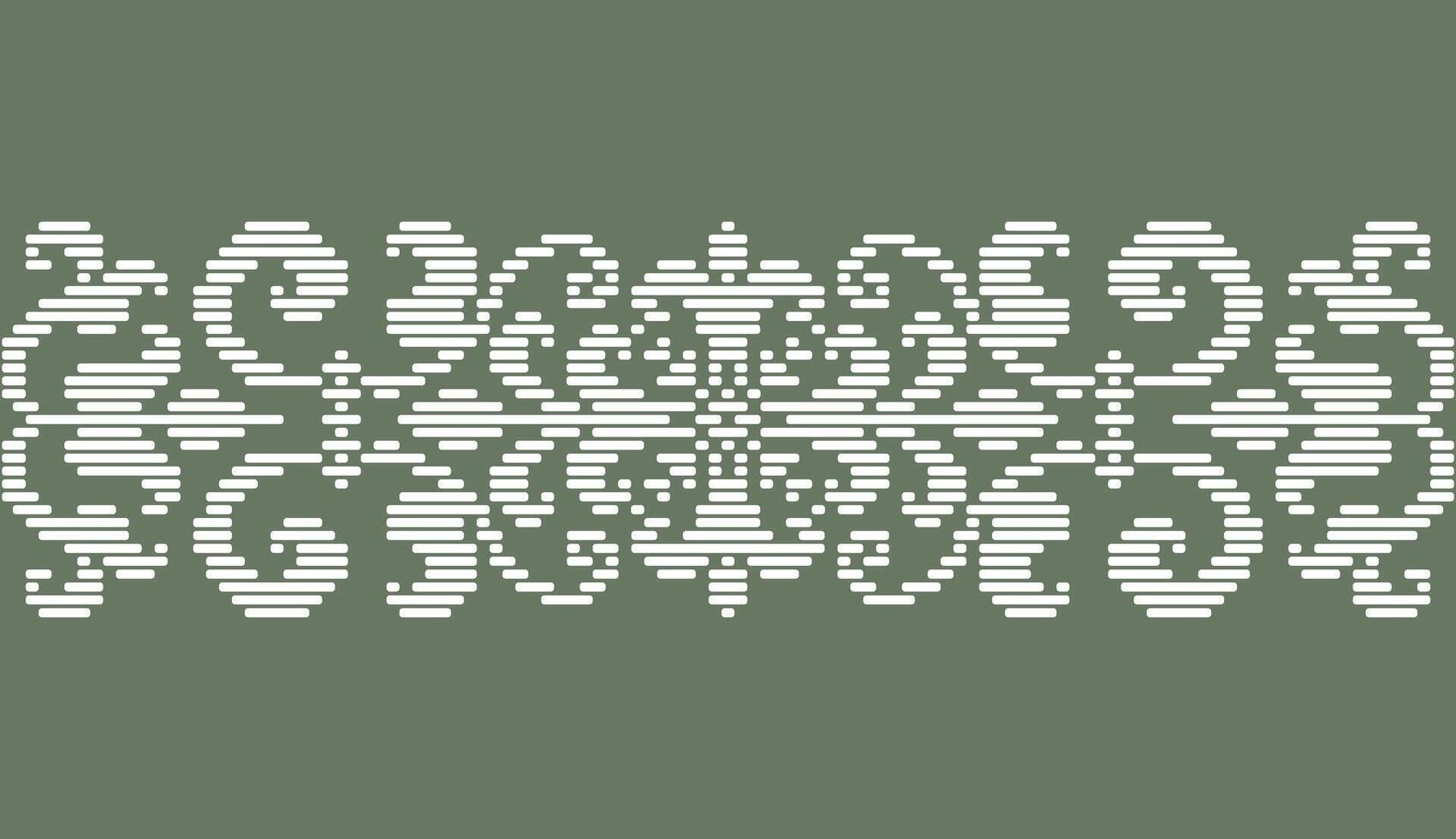 Modernized classical floral pixel art seamless pattern border stripe for fabric or cloth decoration vector