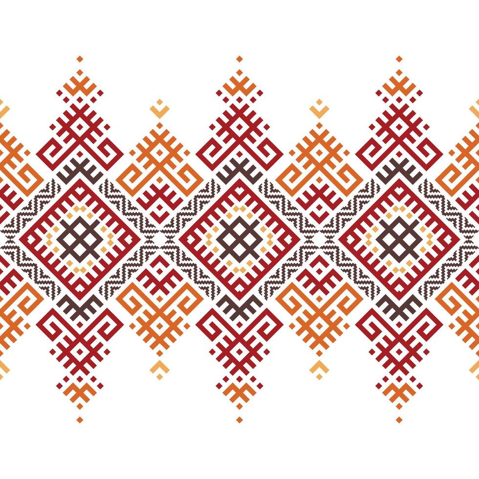 Abstract native American ethnic diamond-shaped geometric seamless pattern. Designed for decoration, textile, fabric prints, and other digital printings vector