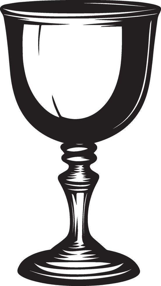 Hammered goblet clean simple silhouette black vector