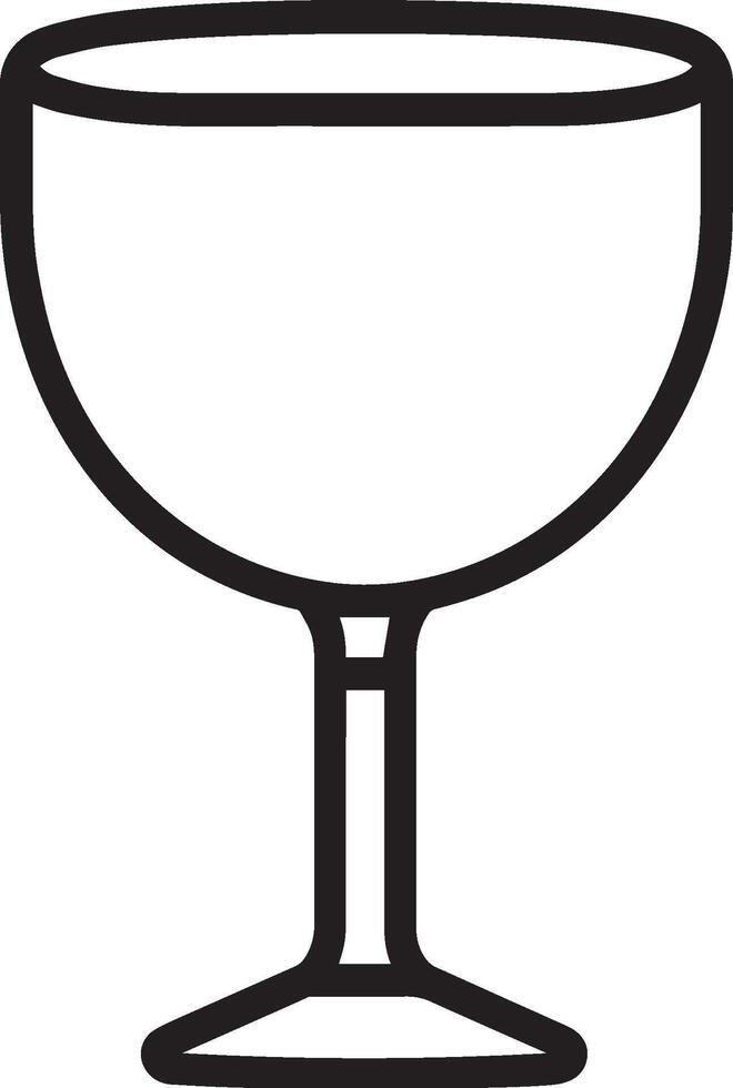 Goblet clean simple icon outline black vector