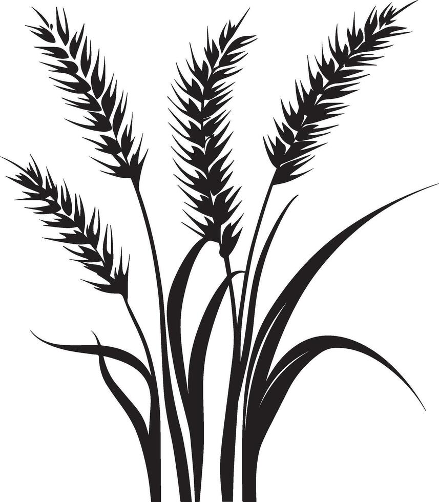 wheat clean simple silhouette black vector