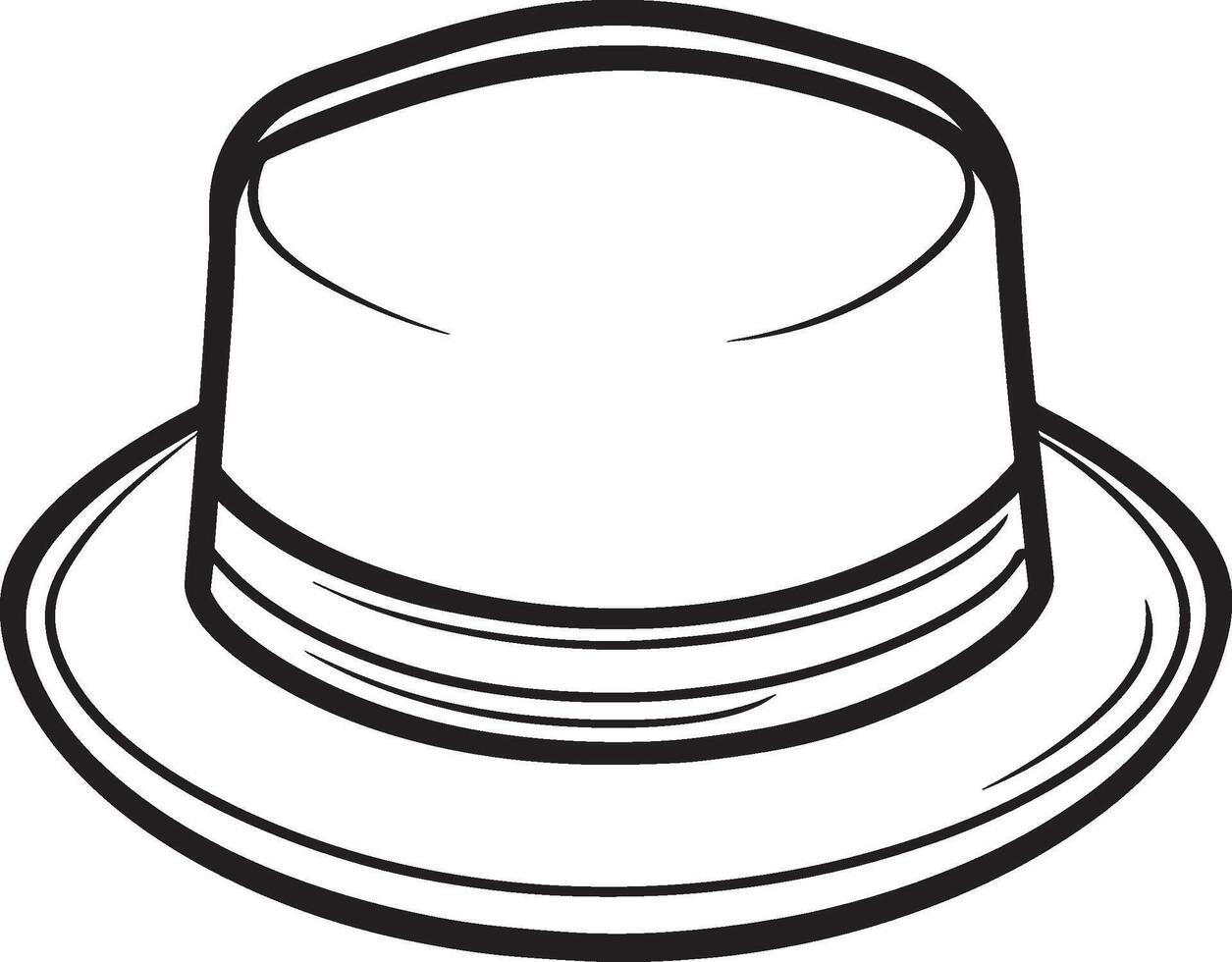 Jewish kippah hat clean simple linear outline black vector