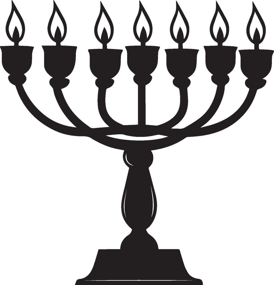 Hanukkah Gelt clean simple silhouette black vector