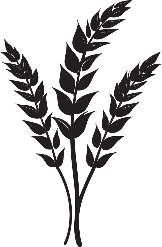 wheat clean simple icon silhouette black vector