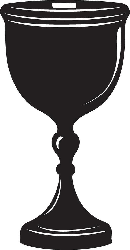 Goblet clean simple silhouette black vector