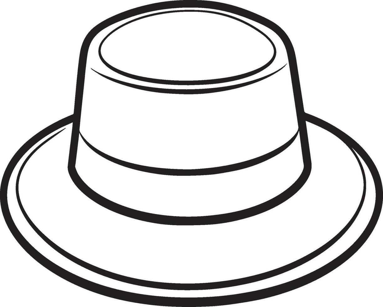 Jewish kippah hat clean simple icon outline black vector