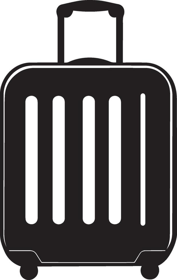 a black and white illustration of a suitcase vector