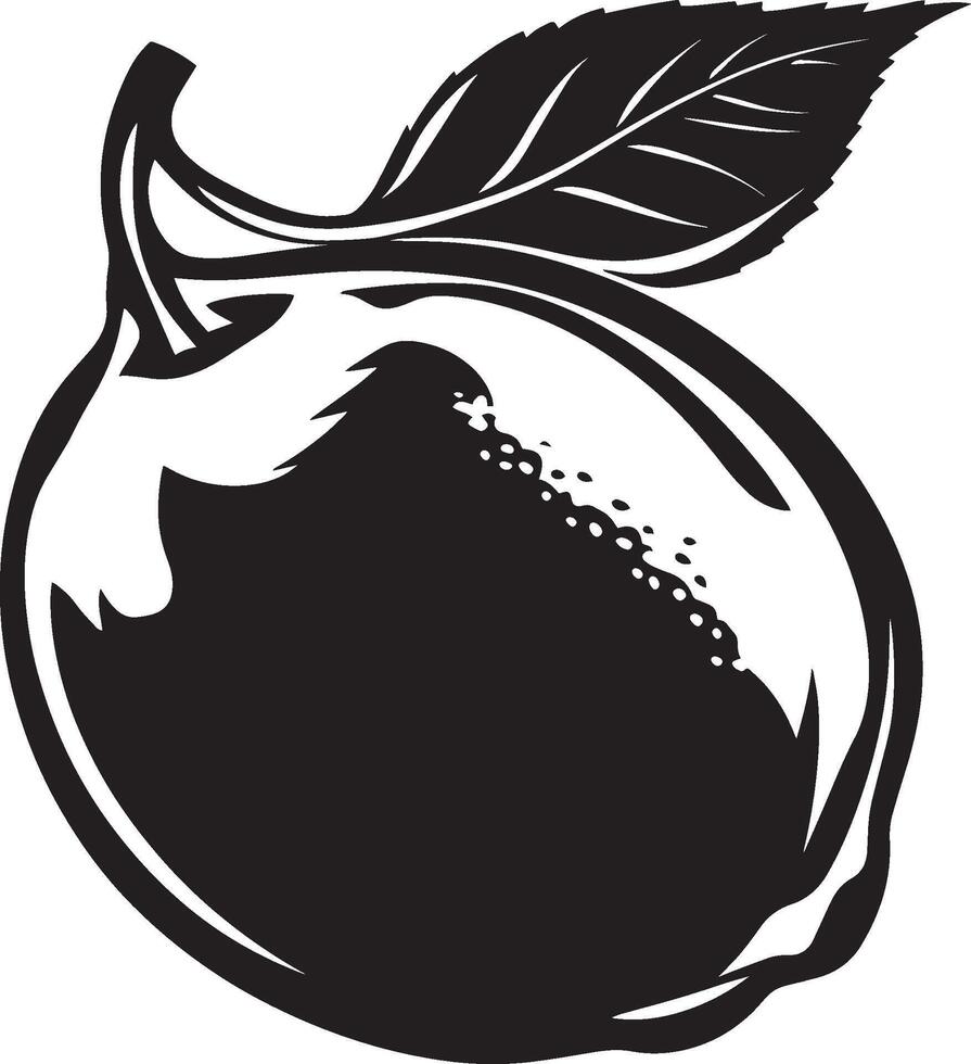 lemon clean simple silhouette black vector