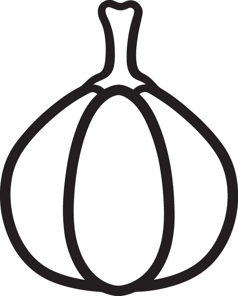gourd clean simple linear outline black vector