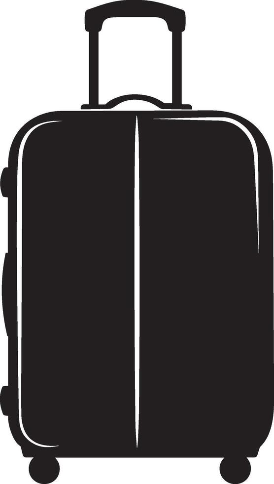 black suitcase on wheels vector