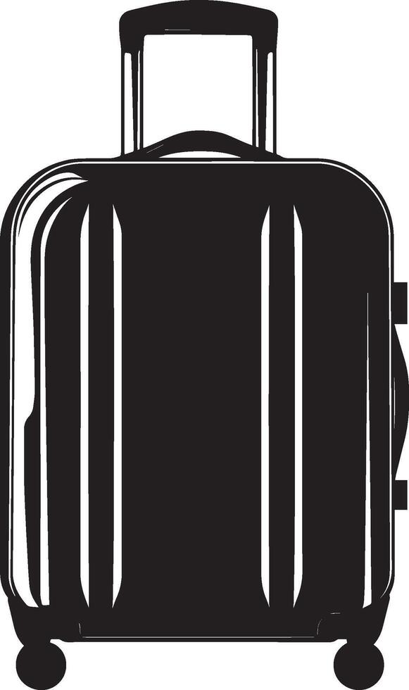 black and white illustration of a suitcase vector
