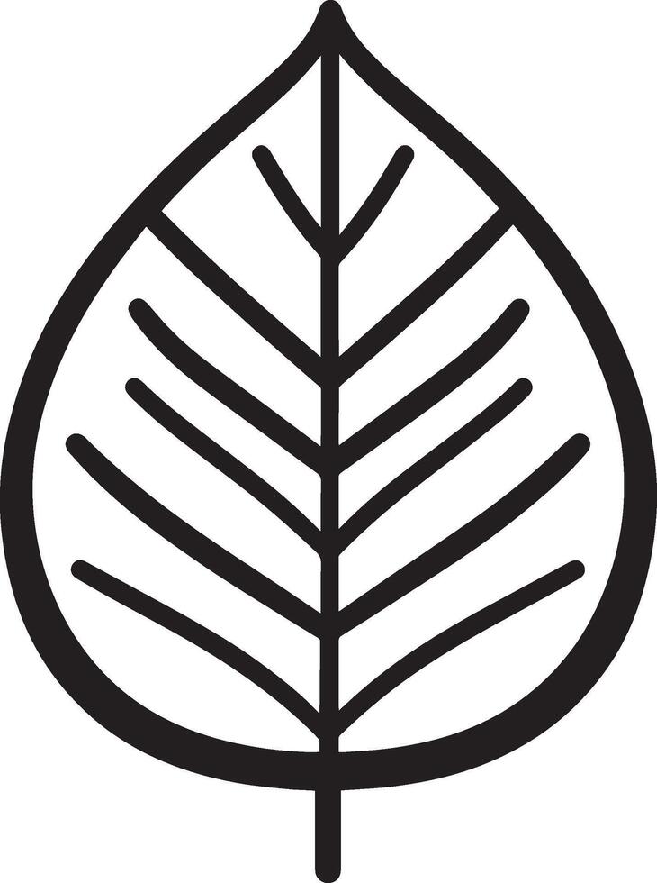 Mapble leaf clean simple icon outline black vector