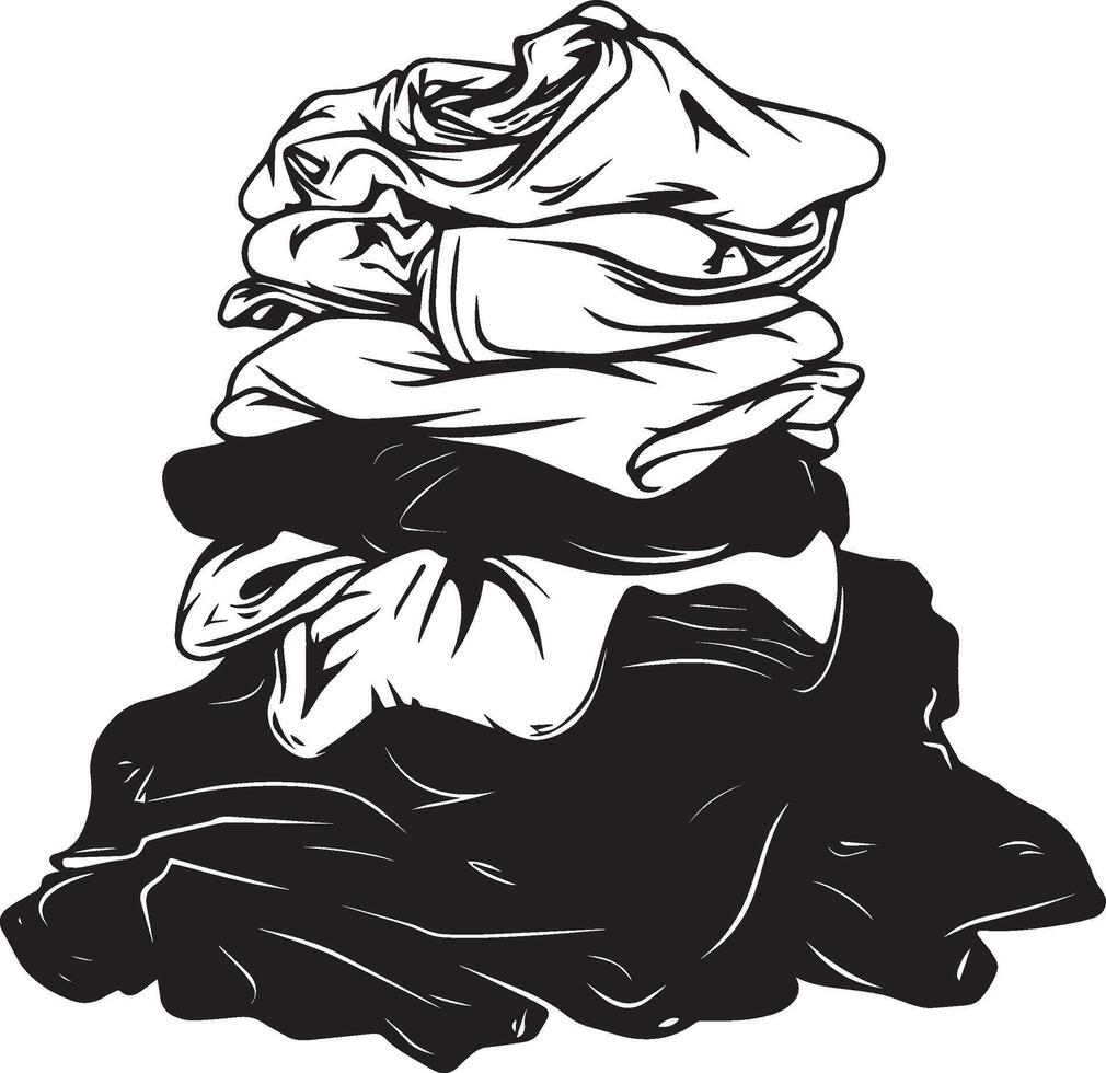a pile of clothes illustration vector