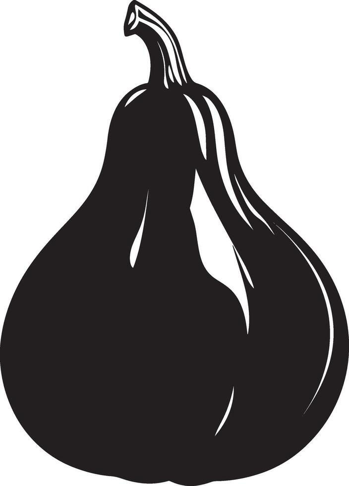gourd clean simple silhouette black vector