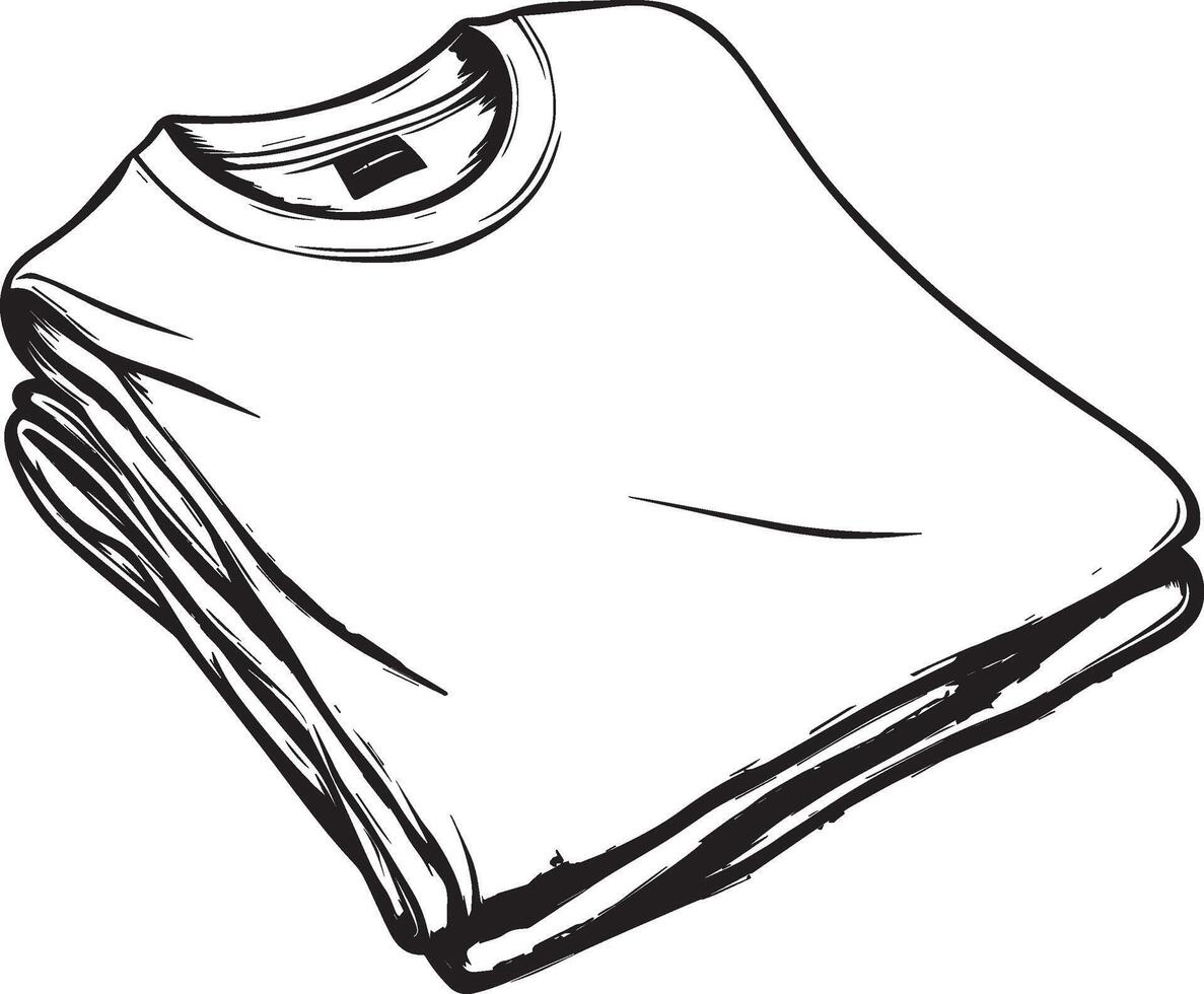 a folded white t - shirt on a white background vector