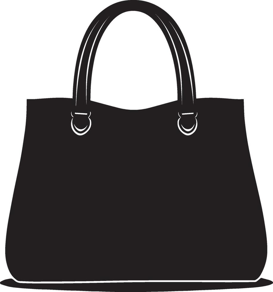 a black handbag on a white background vector