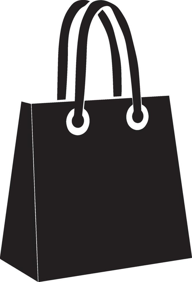 a black shopping bag vector