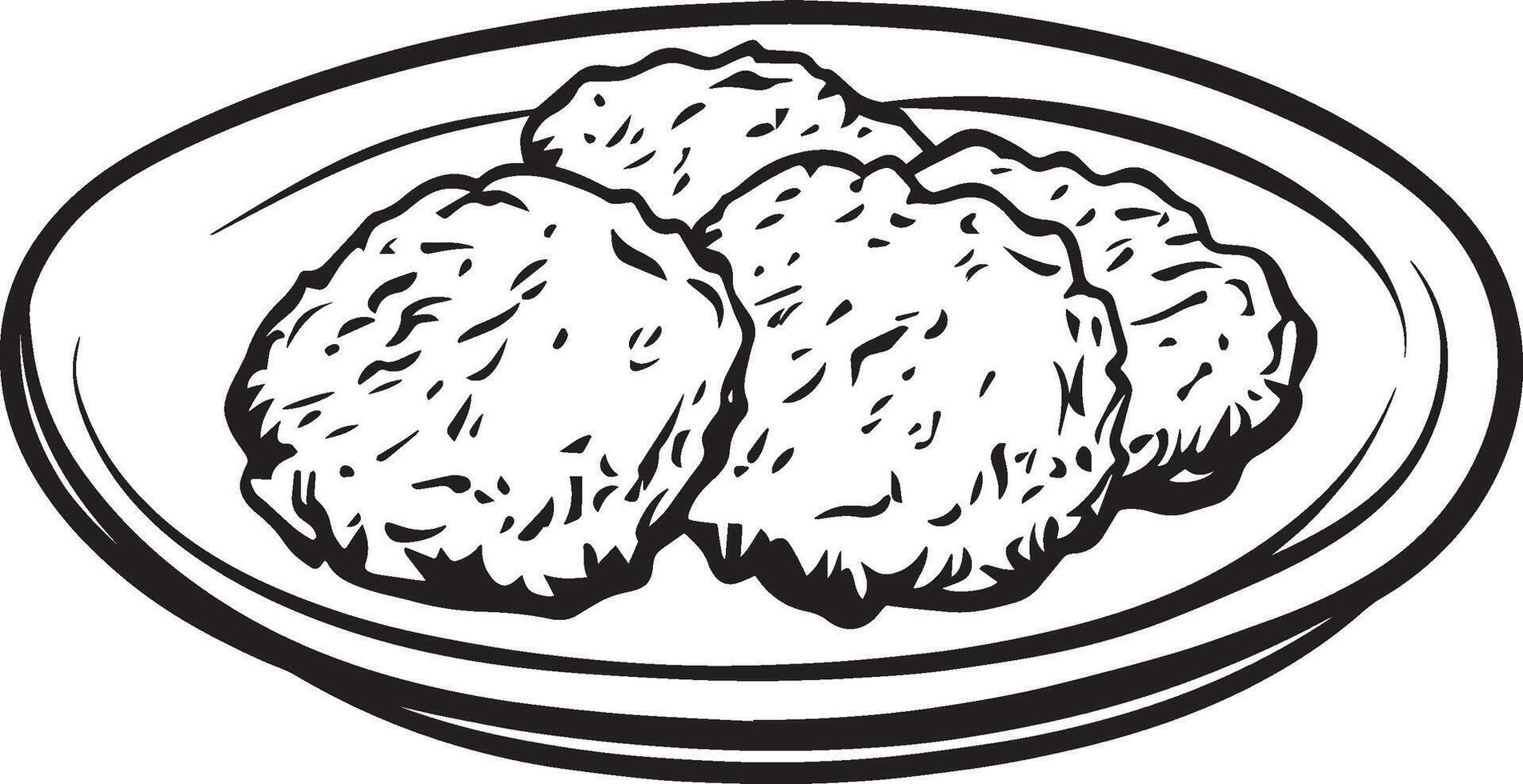Potato Latkes clean simple icon outline black vector