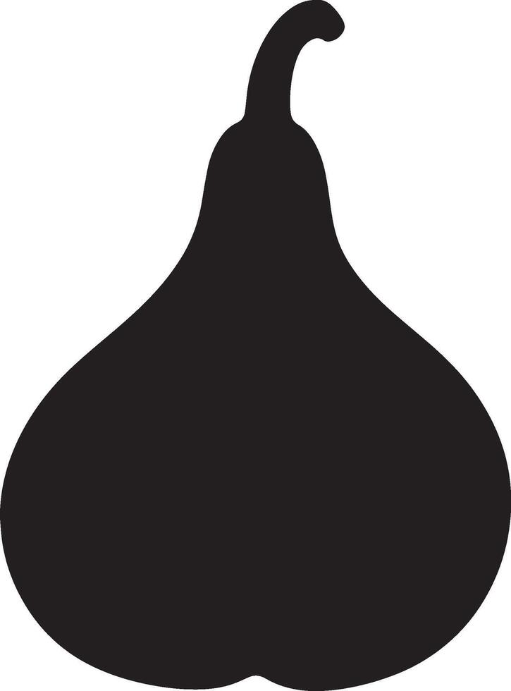 gourd clean simple silhouette black vector